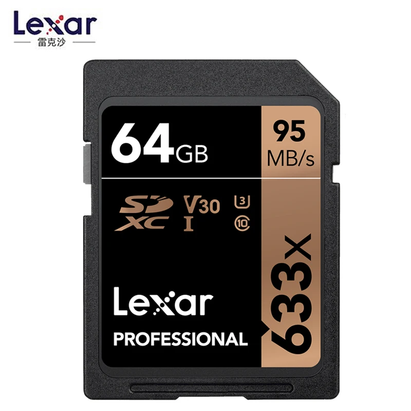 

Акция! Карта памяти Lexar SD, SDHC, класс 10, 32 ГБ, U1, 64 ГБ, 128 ГБ, 256 ГБ, 95 м/с, 633x, SDXC, для видеокамеры 3D 4K