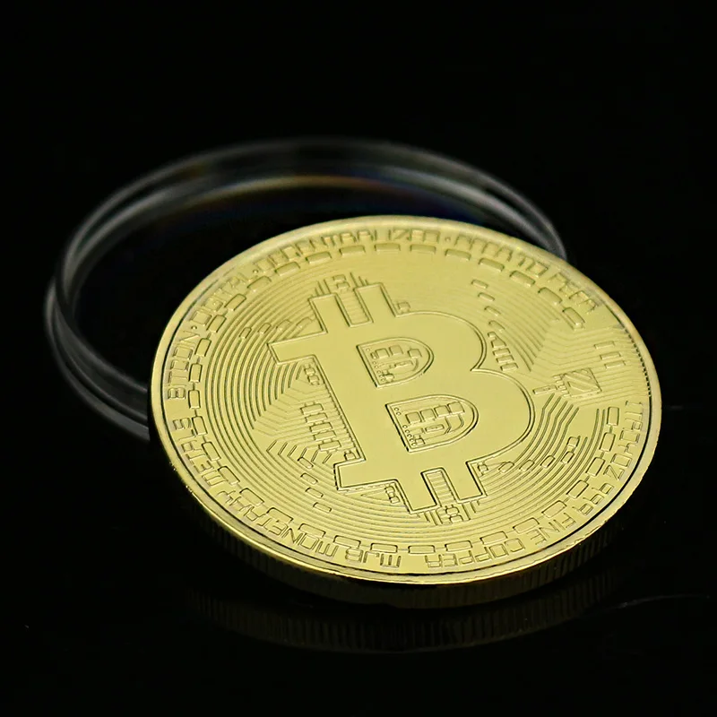 Медаль Биткоин BTC покрытая медью стальная основа копия монет сувенир