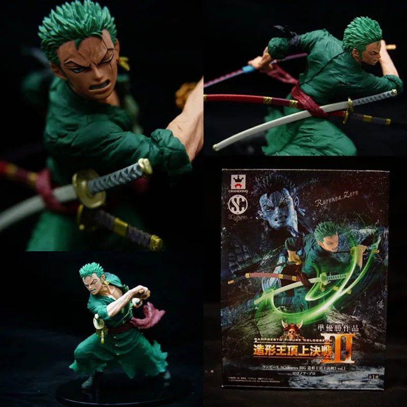 Аниме One Piece Roronoa Zoro Размер 15 см в коробке ПВХ экшн-фигурка Коллекционная модель