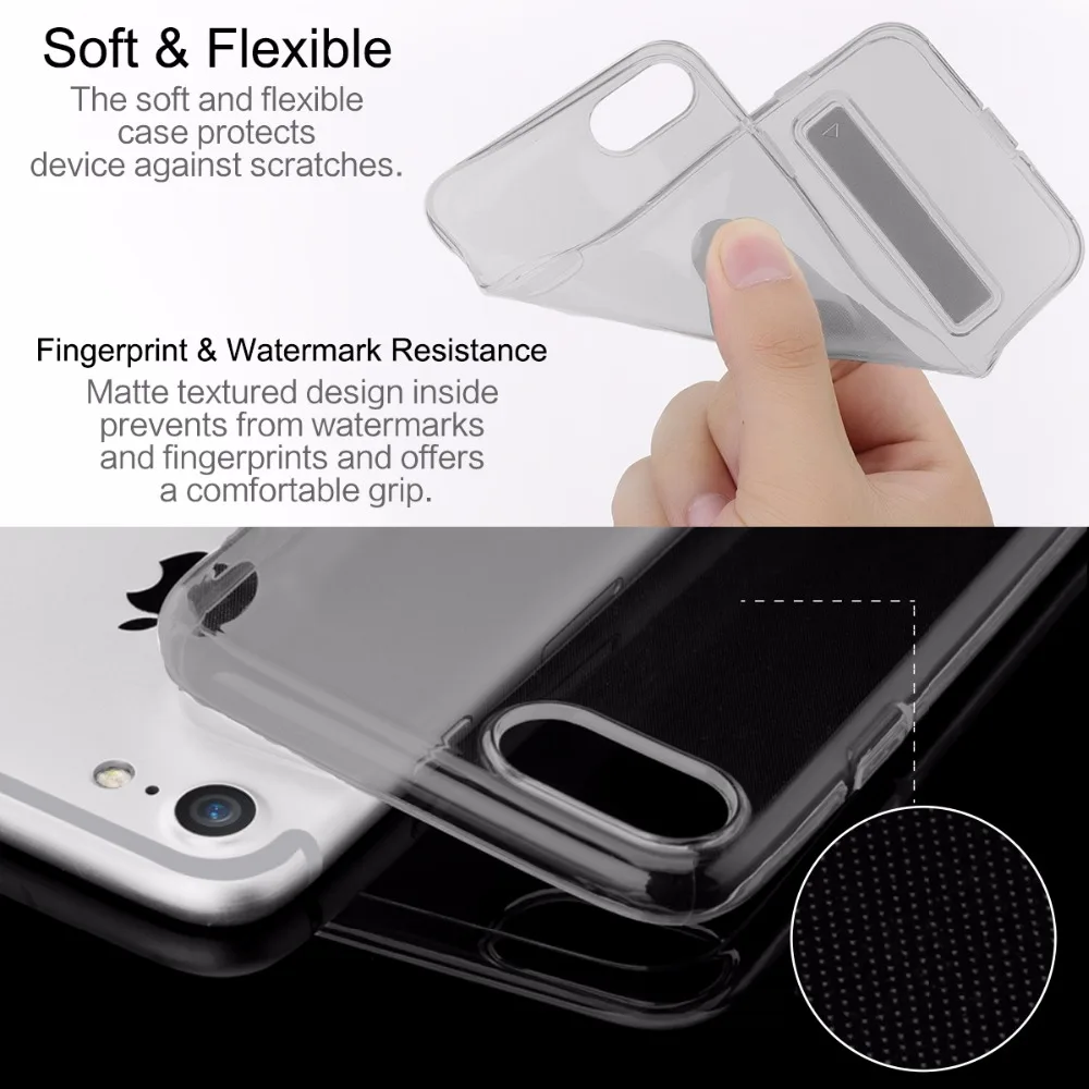 Рок ТПУ Kickstand чехол для iPhone 7/7 Plus тонкий 0.6 мм iPhone7 |
