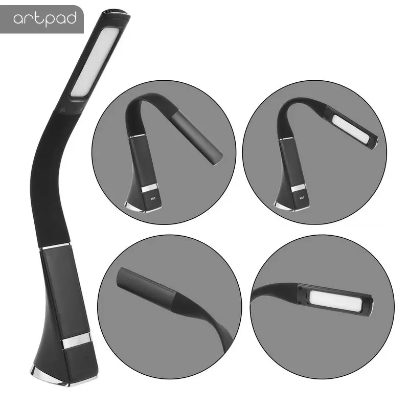 Artpad USB порт перезаряжаемая батарея Светодиодная настольная лампа с сенсорным