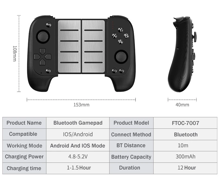 7007F Bluetooth беспроводной игровой телефон игровой контроль Лер PUBG контроль игровой коврик Джойстик Геймпад ручка для Android IOS смартфон