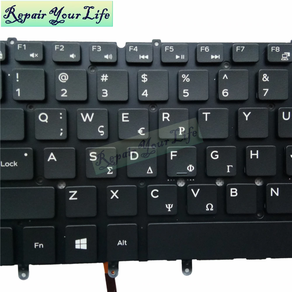 XPS 13 7347 греческая клавиатура с подсветкой для Dell 7348 13-7352 7353 13-7359 13-7347 15-9343 GK black 04HFFF