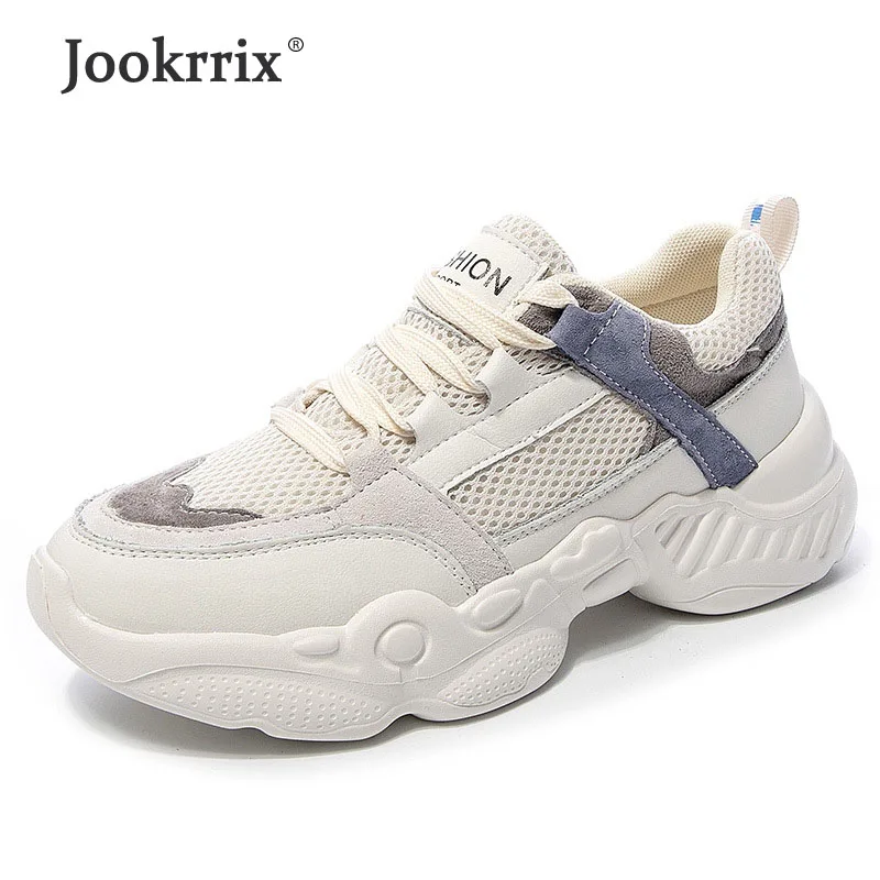Jookrrix/; женская модная обувь из натуральной кожи для девочек; увеличивающие рост 5 см; массивные кроссовки; женская брендовая обувь на платформе