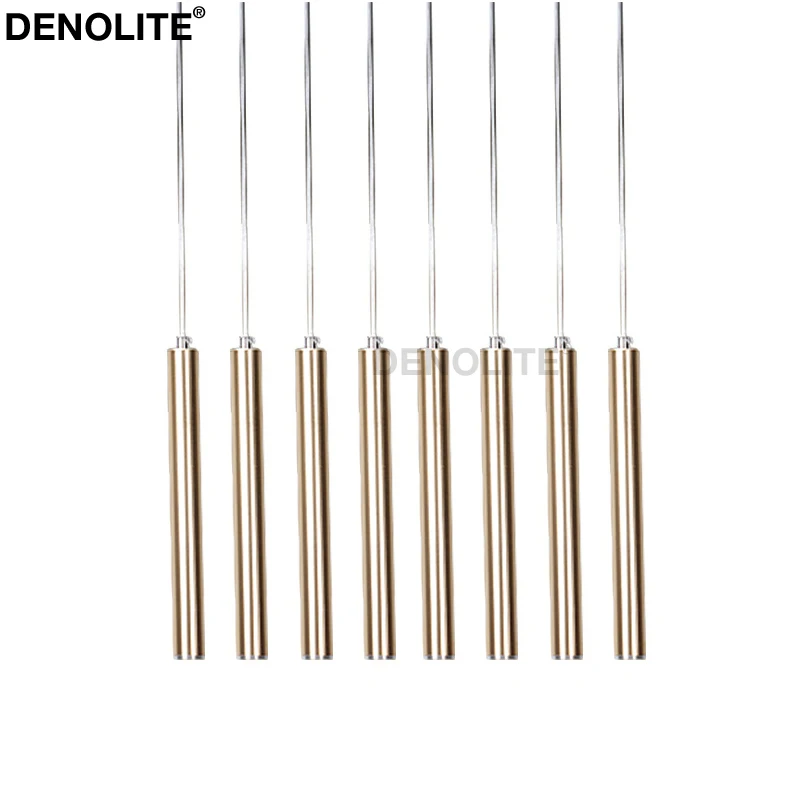 DENOLITE, заказной светодиодный подвесной светильник для ресторана, художественное украшение, алюминиевая длинная трубка, подвесной светильник, для офиса, передняя панель, Подвесная лампа