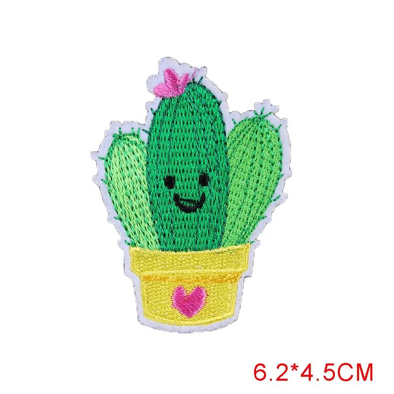 BR1464 Prajna DIY Вышитые нашивки для одежды Железный патч Мультфильм Альпака аппликация значок кактус милый Parches аксессуары для одежды F - Цвет: BR1464