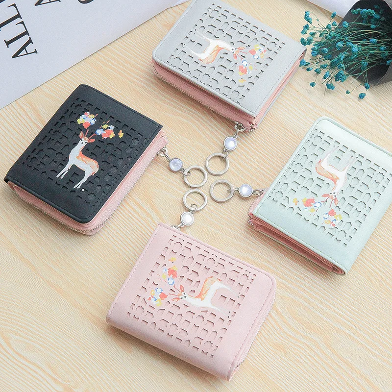 Кошелек женский кожаный с отделениями для монет и карт|women short wallet|short walletwallet small |