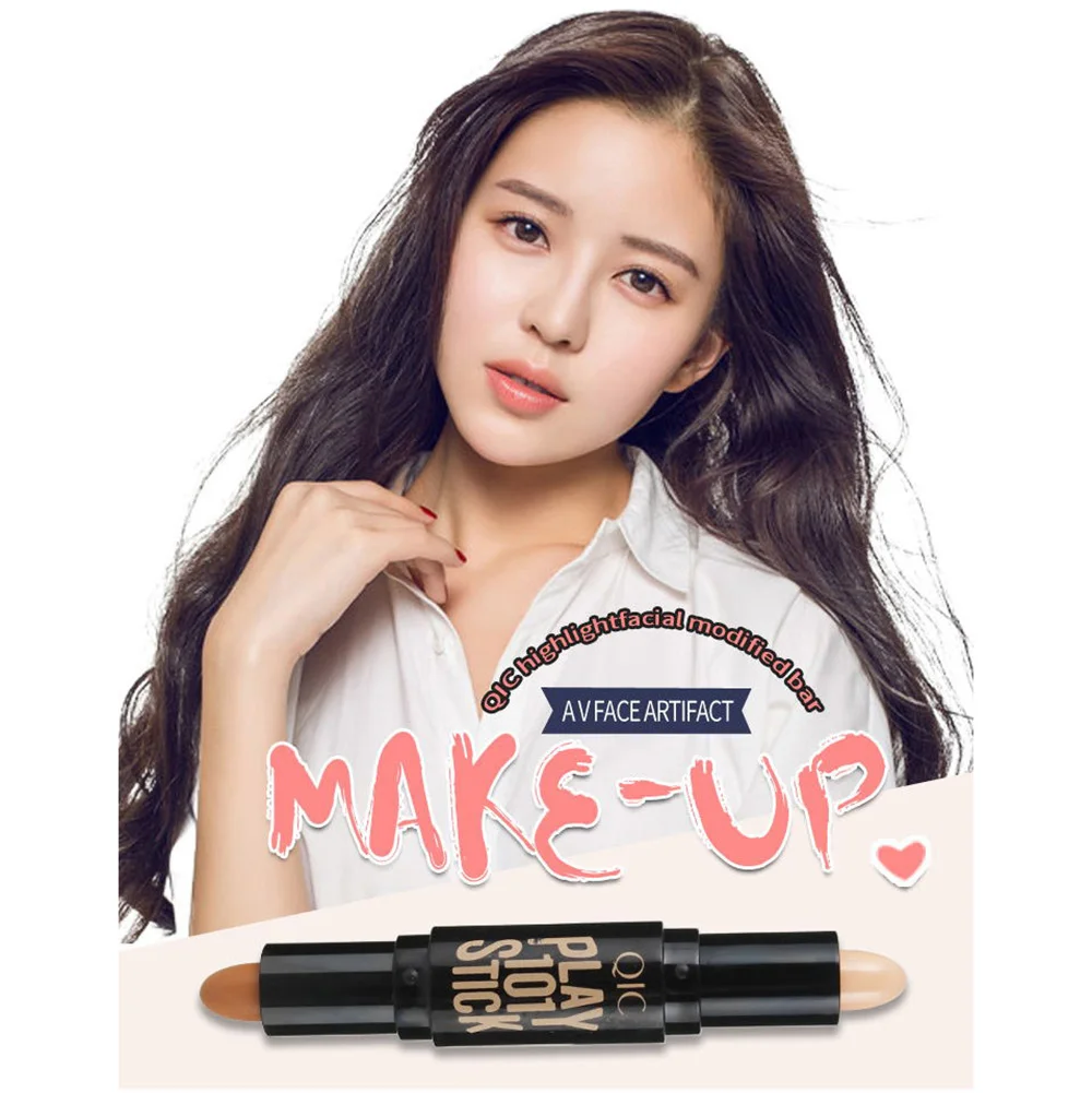 Aikimuse Brand Double Head 3D Bronzer Highlighter Stick Face Makeup Concealer Pen Foundation Cream Texture Contour Pencil | Красота и