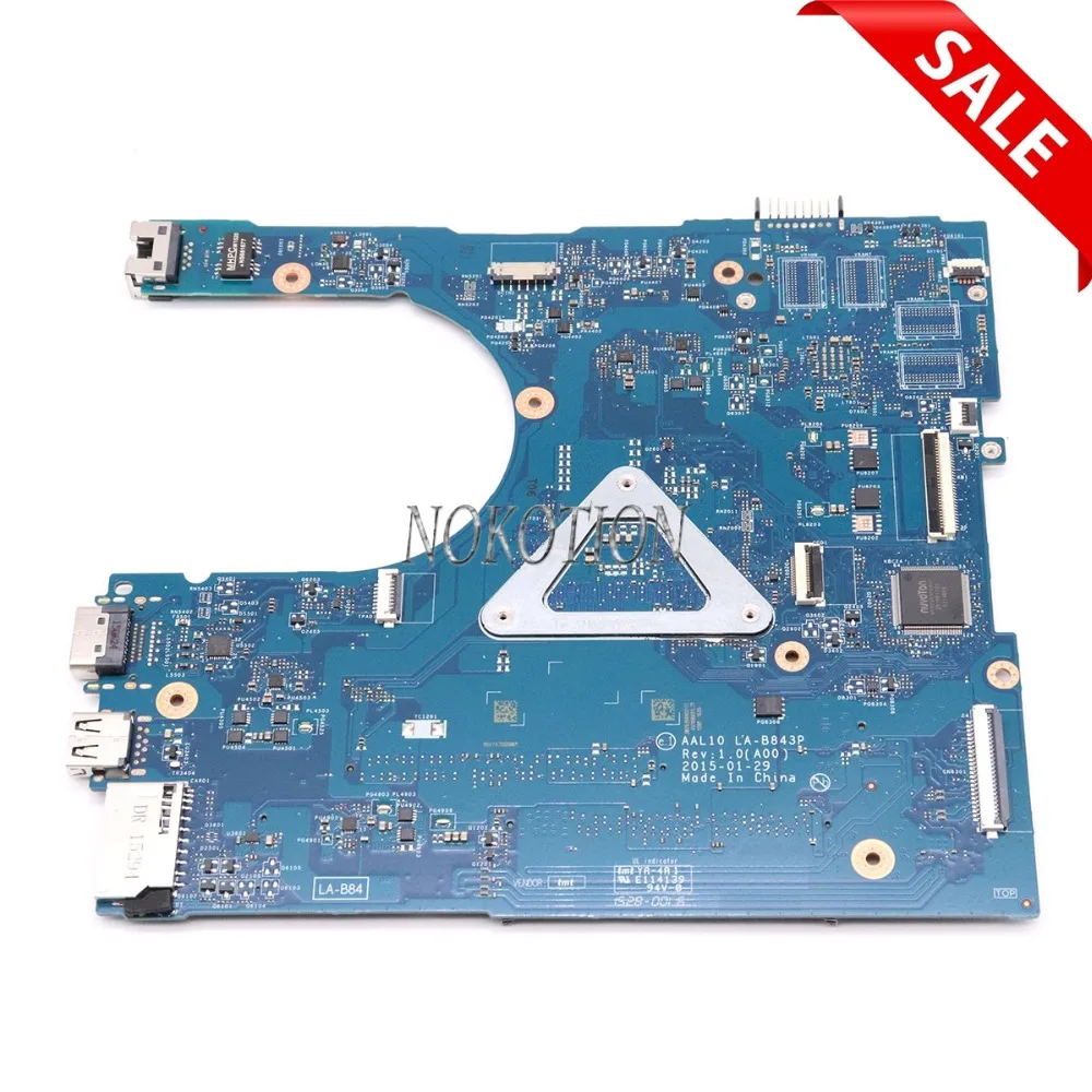 CN-07WTY1 07WTY1 AAL10 LA-B843P материнская плата для ноутбука dell inspiron 5458 5558 5758 SR23C i5-5250U GeForce 920M -