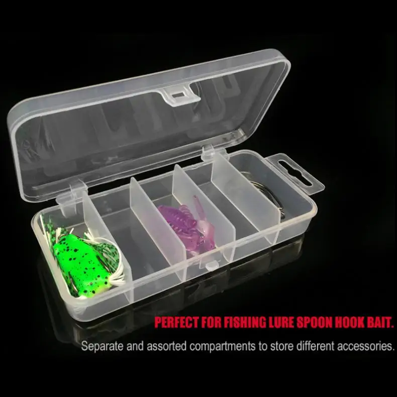 13.3 x 6.2 2.5cm 5 Compartments Multifunctional Fish Tackle Box for Fishing Lures Hooks Other Tools Jewelries Storage Boxes | Спорт и
