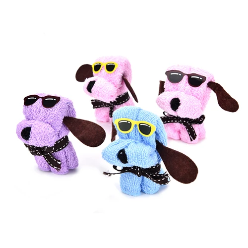 Новая собака форма торта + солнцезащитные очки полотенце микрофибра мочалка