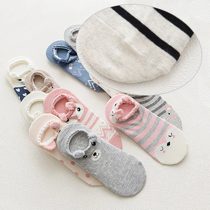 Хлопок Зима Весна забавное носки с животными женские Kawaii кошка с собакой летние короткие носки тапочки женские повседневные Мягкие забавная лодка носки