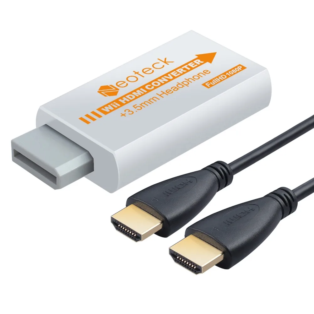 Neoteck высокое качество wii в HDMI конвертер Поддержка Full HD 720P 1080P 3,5 мм аудио wii 2HDMI адаптер для HDTV wii конвертер