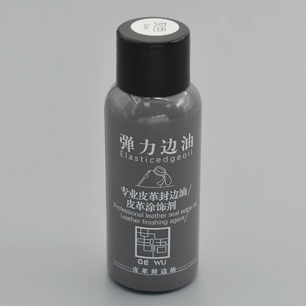 Gray 30ML 20 Colors DIY Leather Edge Paint Oil Dye Highlights Professional Paint Leather Craft Liquid Art Supplies - Цвет: Gray