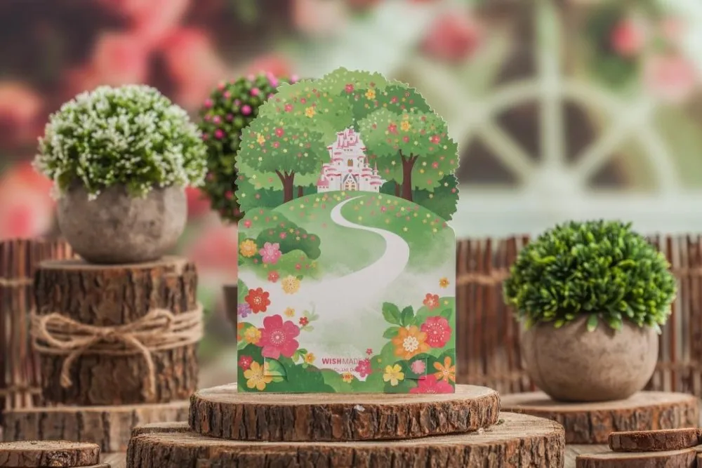 50 Шт. цвет Невесты и Жениха Сад Праздник Свадебные Приглашения Карты по wishmade CW6018 |