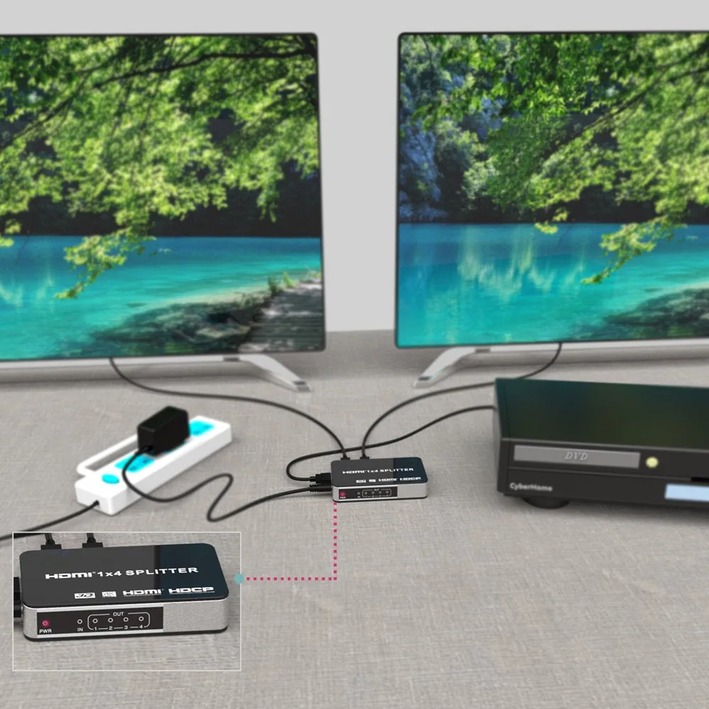 Новинка 4K 4 порта 1x4 1x8 HDMI сплиттер Поддержка 2 0 HDCP HD 1 вход 4/8 выход Сплиттер