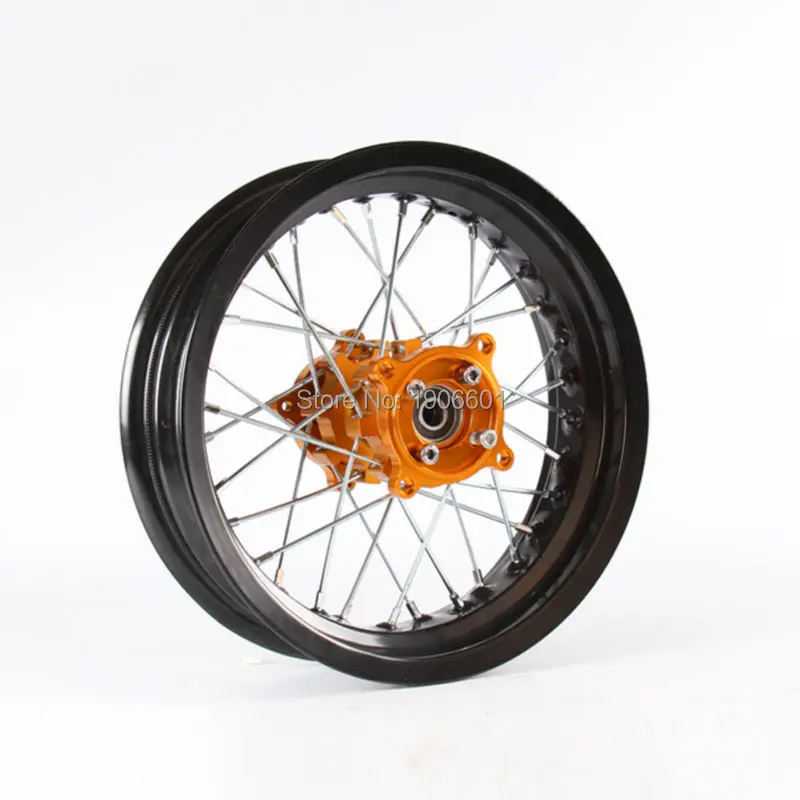 Ободы Pit bike 15 мм отверстие 2 50 12 дюймов и 3 00x12 переднее заднее колесо с золотым CNC