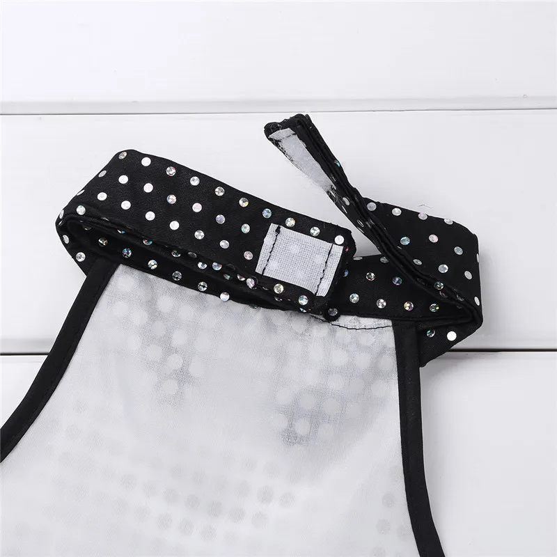 Платье для танцев девочек FEESHOW голографический короткий топ с блестками и