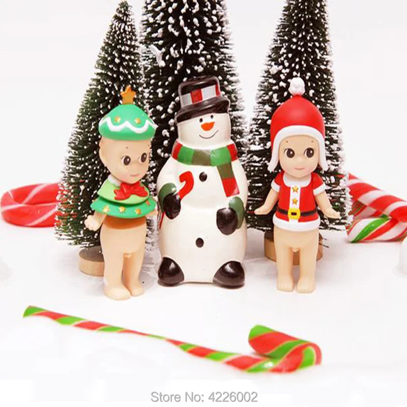 Sonny Angel Рождественская серия мини ПВХ Фигурки Kewpie Коллекционная Фигурка Набор Детские игрушки для детей подарок на день рождения