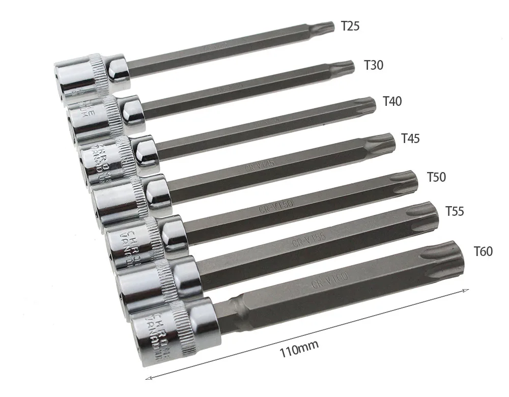 Набор торцевых головок FATCOOL комплект из 7 насадок Torx 3 /8 &quot с приводом|wrench set|torx wrench
