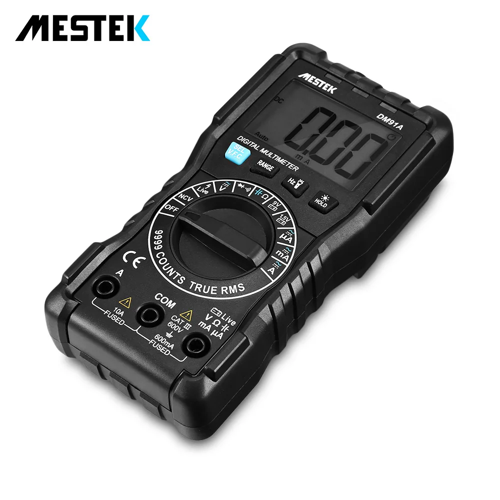 MESTEK DM91A мультиметр портативный ЖК цифровой 9999 отсчетов ручной инструмент