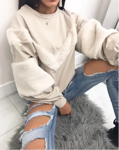 ZTVitality 2018 Autumn Winter Casual Hoodies Women Long Sleeve Solid Pullovers Sweatshirt Womens Hoodie | Женская одежда