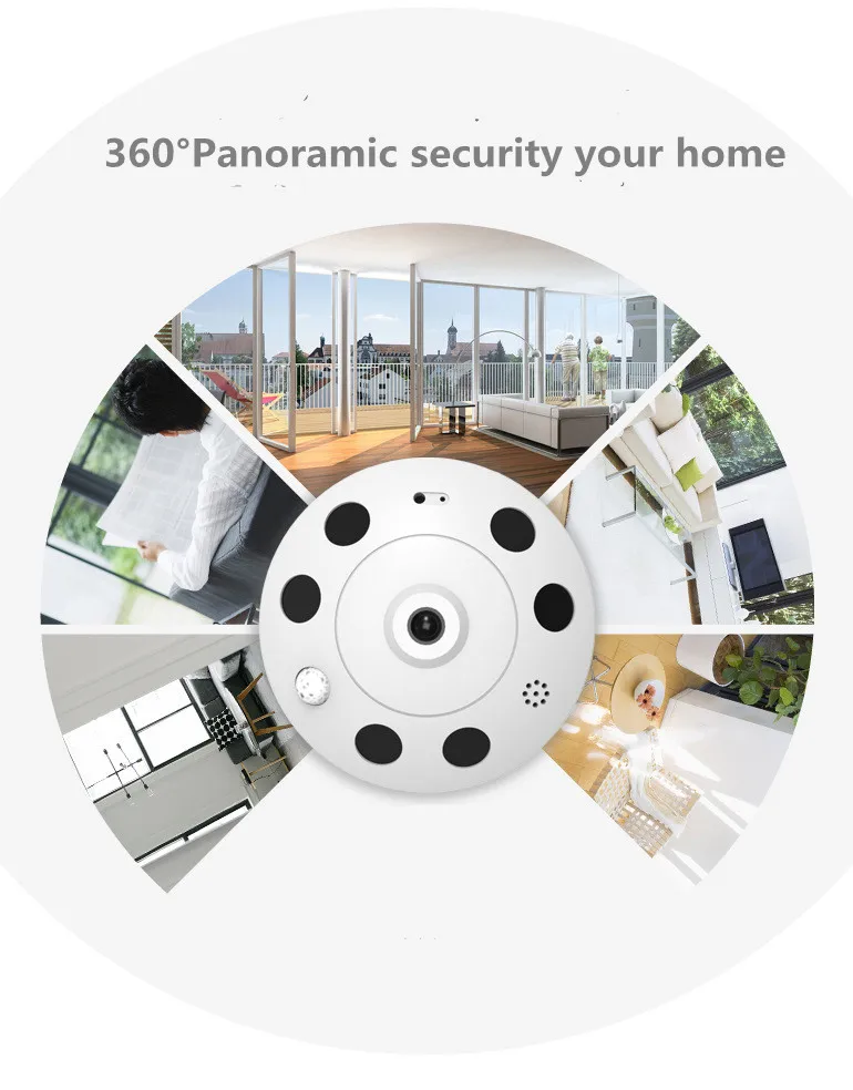 HD IP камера рыбий глаз 3MP 360 градусов полный обзор Mi индукция человеческого тела WiFi