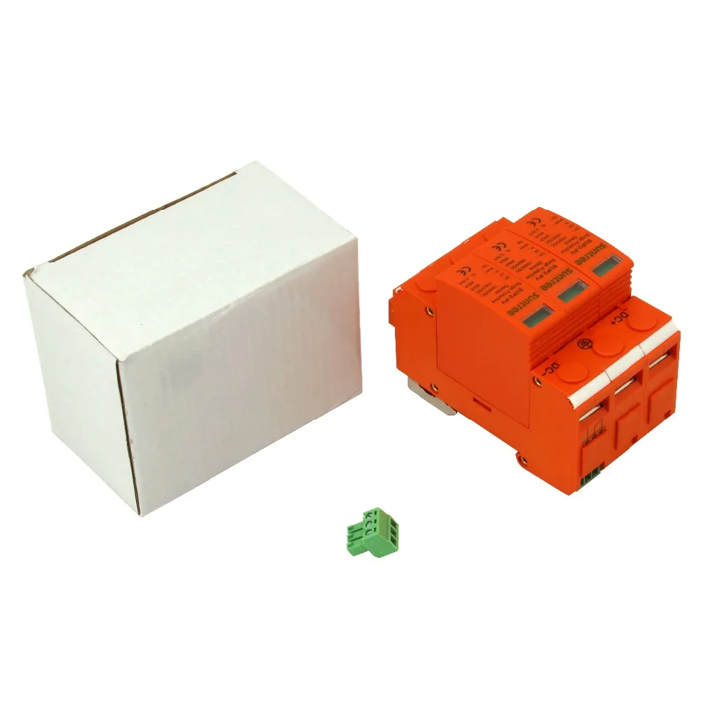SSPD стабилизатор Напряжения DC 1000V 20KA/3P стабилизатор напряжения для PV системы II Класс тест до 3.8KV 10 мм длина зачистки