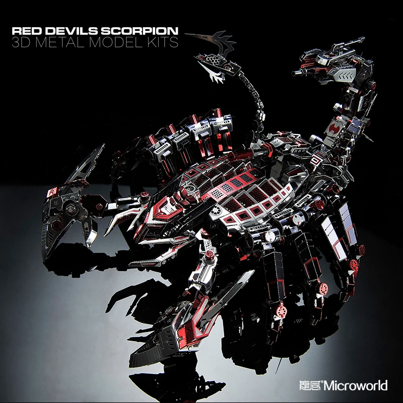 Металлический 3D-пазл Microworld красный демон Скорпион взрослые сделай сам сборные