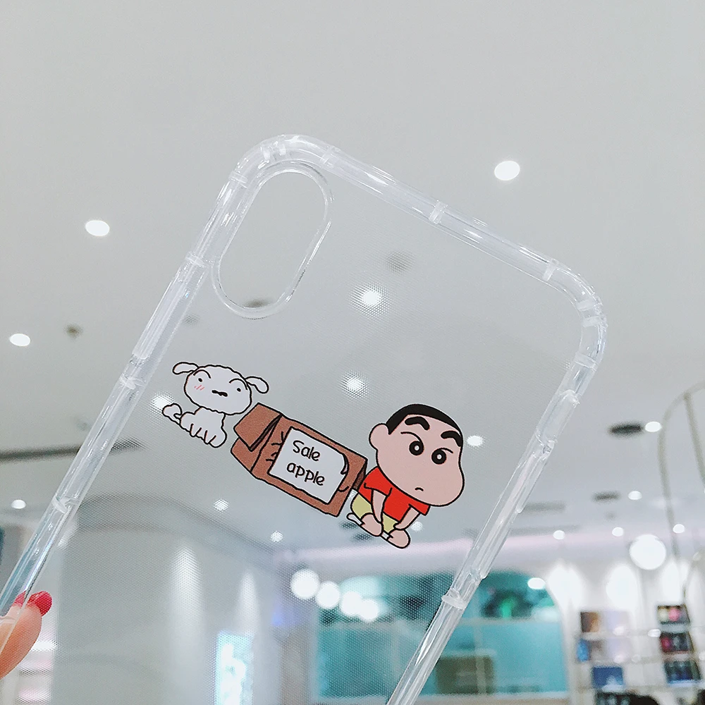 Crayon Shin-chan роскошный мягкий ТПУ чехол силиконовый футляр для телефона iphone 7 xs max xr 6s