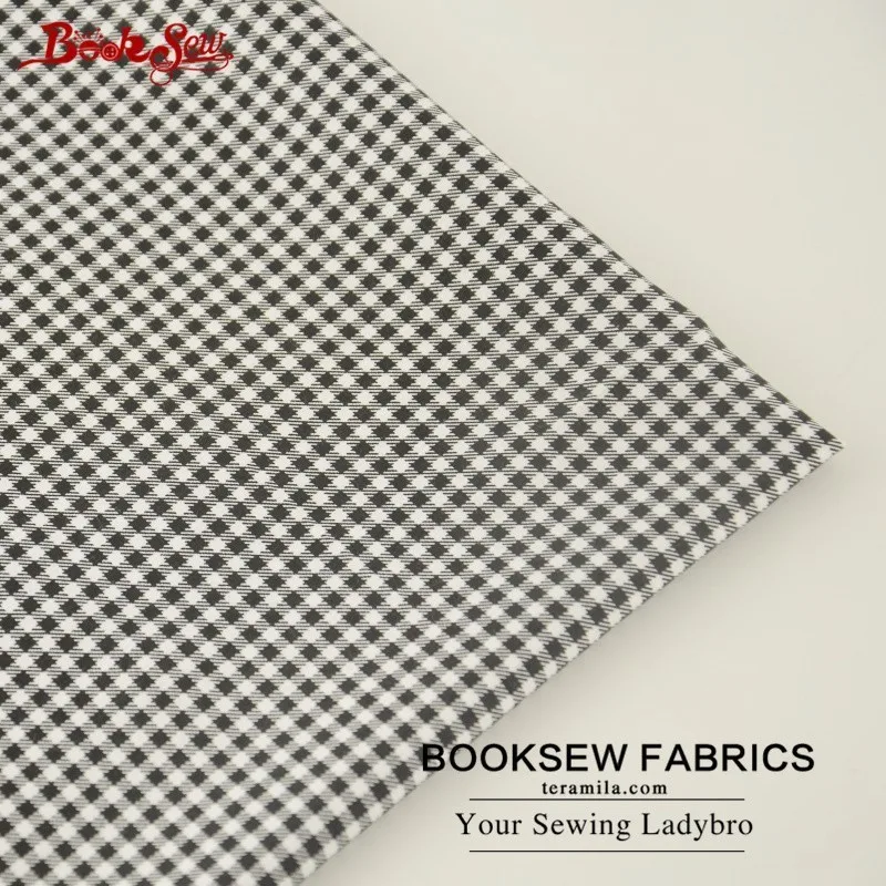 Booksew 100% Cotton Twill Fabric Black And White Checks Design Home Textile Bed Sheet Quilting Tecido For Baby DIY Patchwork | Дом и сад