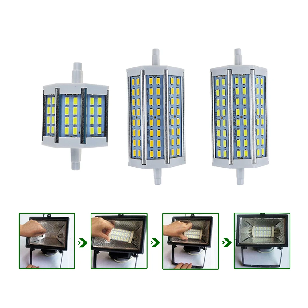 

R7S База Светодиодный лампа 5730 SMD AC85V -265V светильник лампочка AC110V 220 В заменить светодиодный светильник белый, теплый белый, энергосберегающая,...