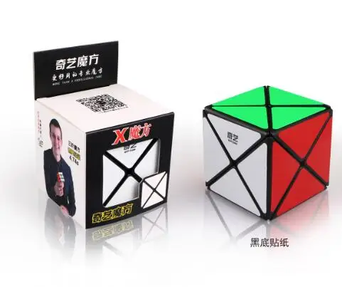Черный QY Cube Qiyi mofangge X Форма Magic Cube 3X3X3 антистресс Профессиональный Скорость головоломка твист для детей игрушки обучение и образование подарок - Цвет: Черный