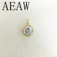 aeaw real 10 yellow gold amazing 2ct and 0 4 carat df color lab grown moissanite diamond pendant necklace for women