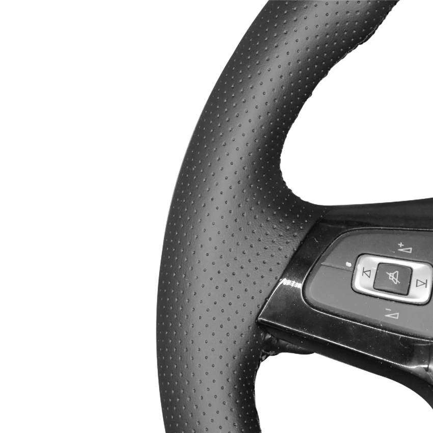 Чехол на руль MEWANT из углеродного волокна сшитый вручную для Volkswagen VW Golf 7 (VII) Polo Passat