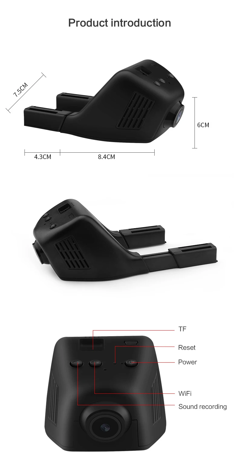 Full HD 1080P wifi Автомобильный видеорегистратор автомобильные камеры регистратор Dashcam цифровая петля видео ночного видения Android и приложение Apple