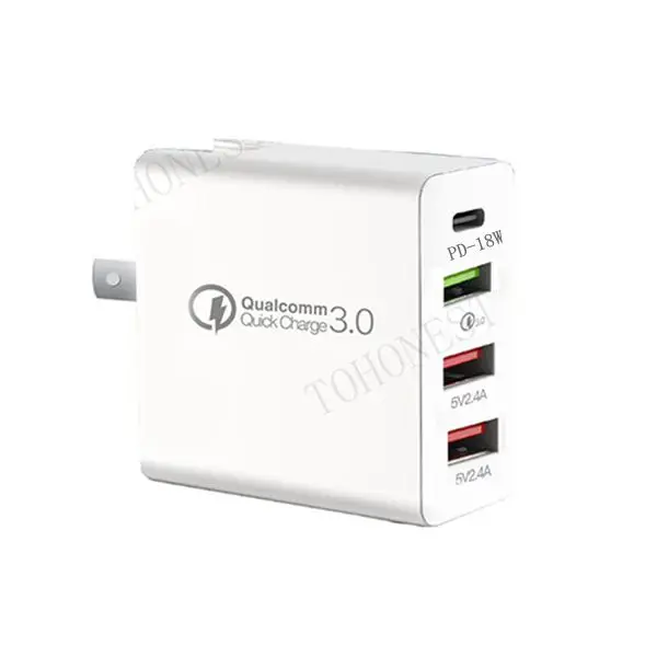 США 48 Вт QC 3,0 быстрое зарядное устройство 3,0 PD type C USB зарядное устройство для samsung iPhone huawei планшет быстрое настенное зарядное устройство США ЕС Великобритания AU переходник - Тип штекера: США