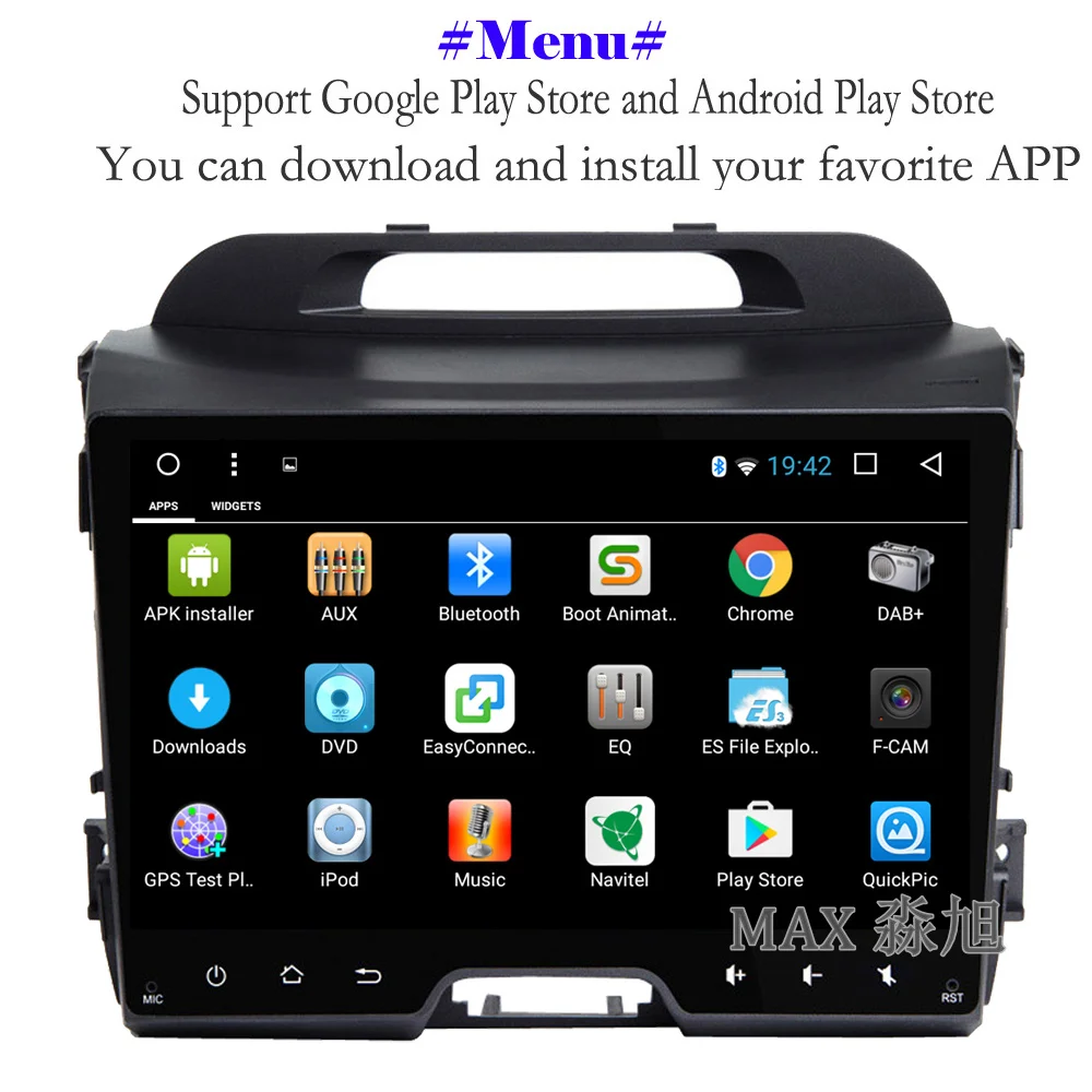 Макс Android 8.1.0 GPS навигационная система автомобильный DVD для KIA Sportage 2011 2012 2013 2014 2015