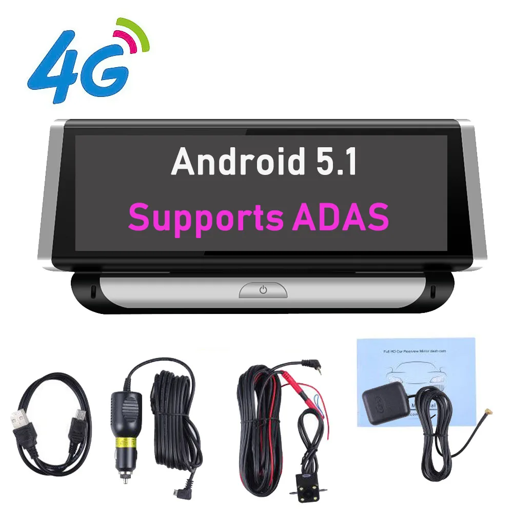 4G version Bluavido " ips FHD 1080P Автомобильный видеорегистратор Камера 4G Android gps навигация ADAS двойной объектив Автомобильный видеорегистратор регистратор монитор реального времени - Название цвета: 4G version
