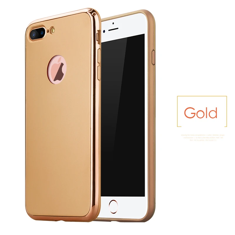 Ультра Тонкий Телефон case Для iPhone 6 S Plus s Плюс 7 плюс Покрытие Позолоченный Гибкая