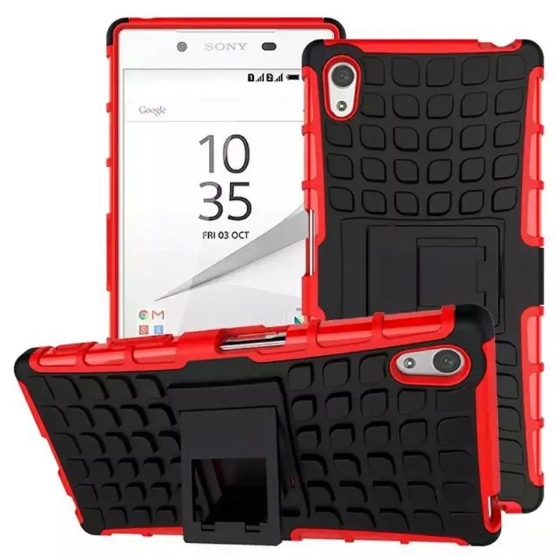 JUNTSAI Heavy Duty Броня Противоударный Hybird Для Sony Z5 Z5premium Z5plus Z5mini Z5campact ТПУ + PC Жесткий