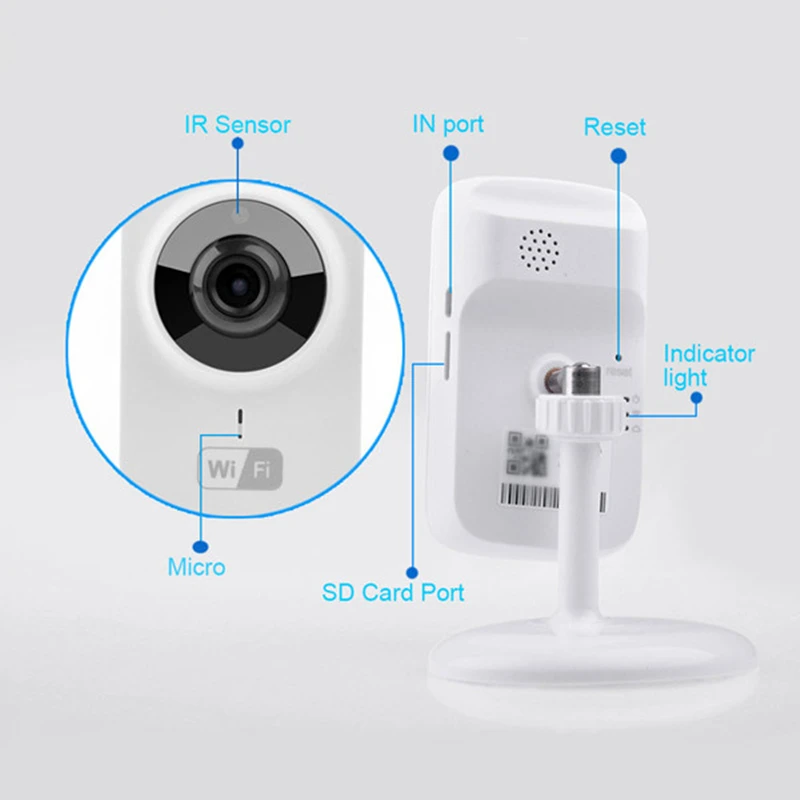 Мини Камера Wi-Fi IP-home безопасности Видеоняни и радионяни Беспроводной CCTV ИК Ночное