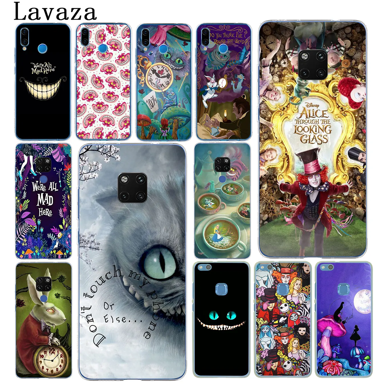 Твердый чехол для телефона Lavaza Alice in Wonderland cat Huawei Mate 30 20 Pro 10 Lite Y6 Prime Nova 5I 4 3i 3 2i 2