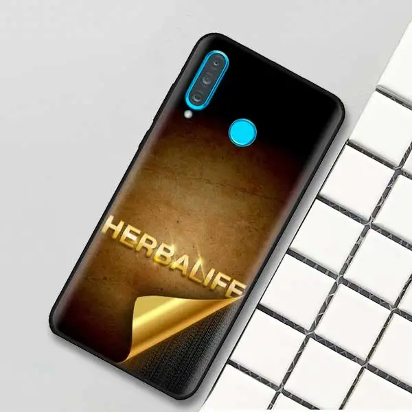 Черный силиконовый чехол для huawei P30 P20 P10 mate 20 10 Nova 5 5i Lite Pro P Smart+ Z Plus, мягкий чехол для телефона Herbalife
