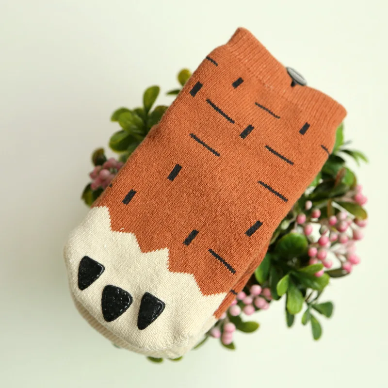 Короткие носки с когтями из мультфильмов толстые теплые махровые для детей