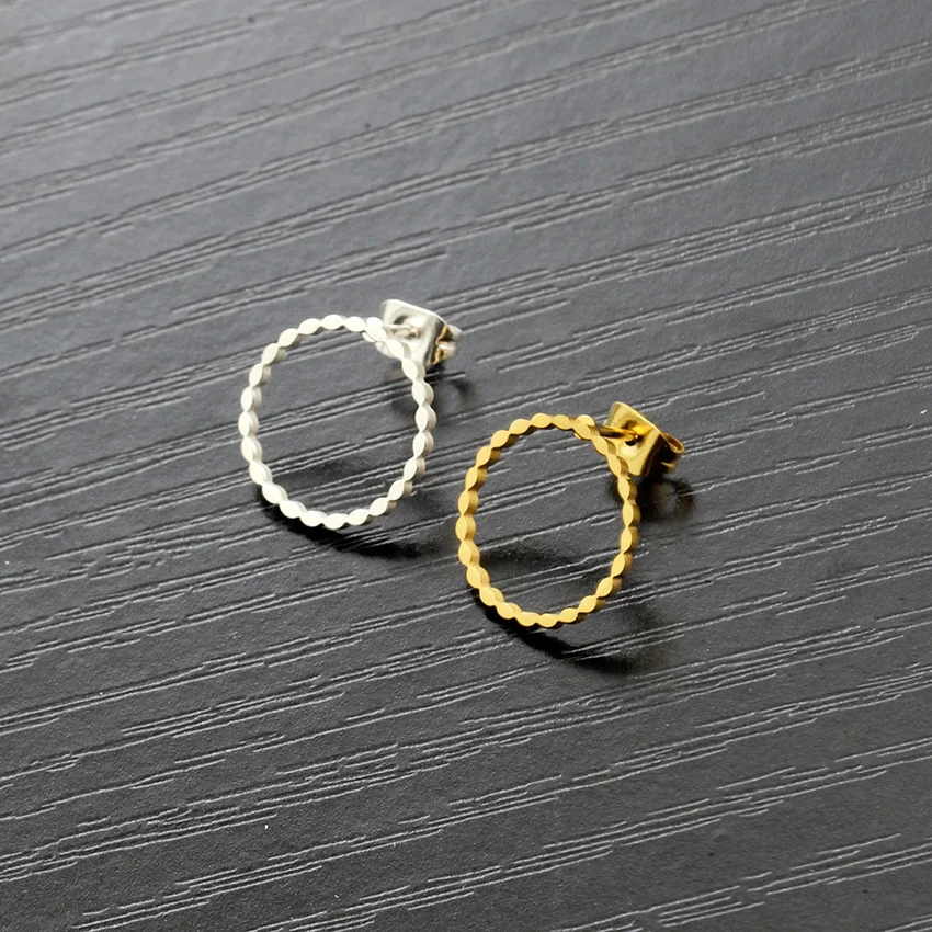 Минималистичные тонкие витые серьги-гвоздики модные ювелирные изделия серьги из