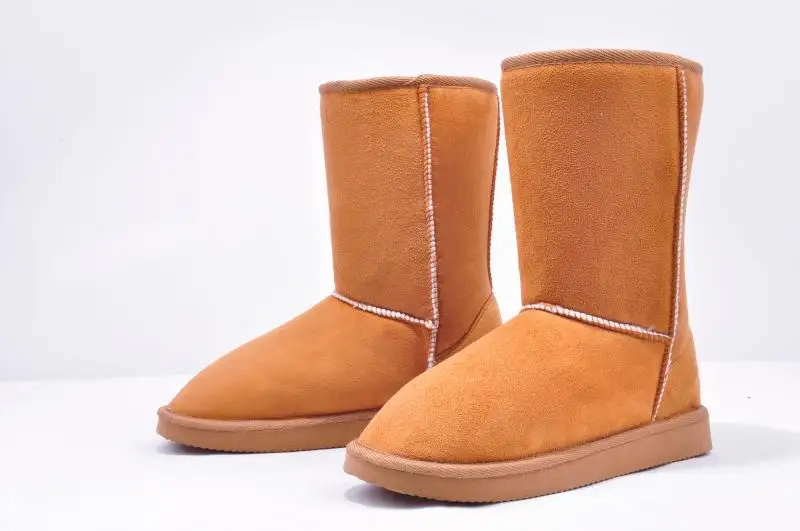 YESHITOP/ г., модные зимние сапоги 24 см женские зимние сапоги на плоской подошве botas de neve& Beige черный серый кофейный розовый - Цвет: EVA light brown