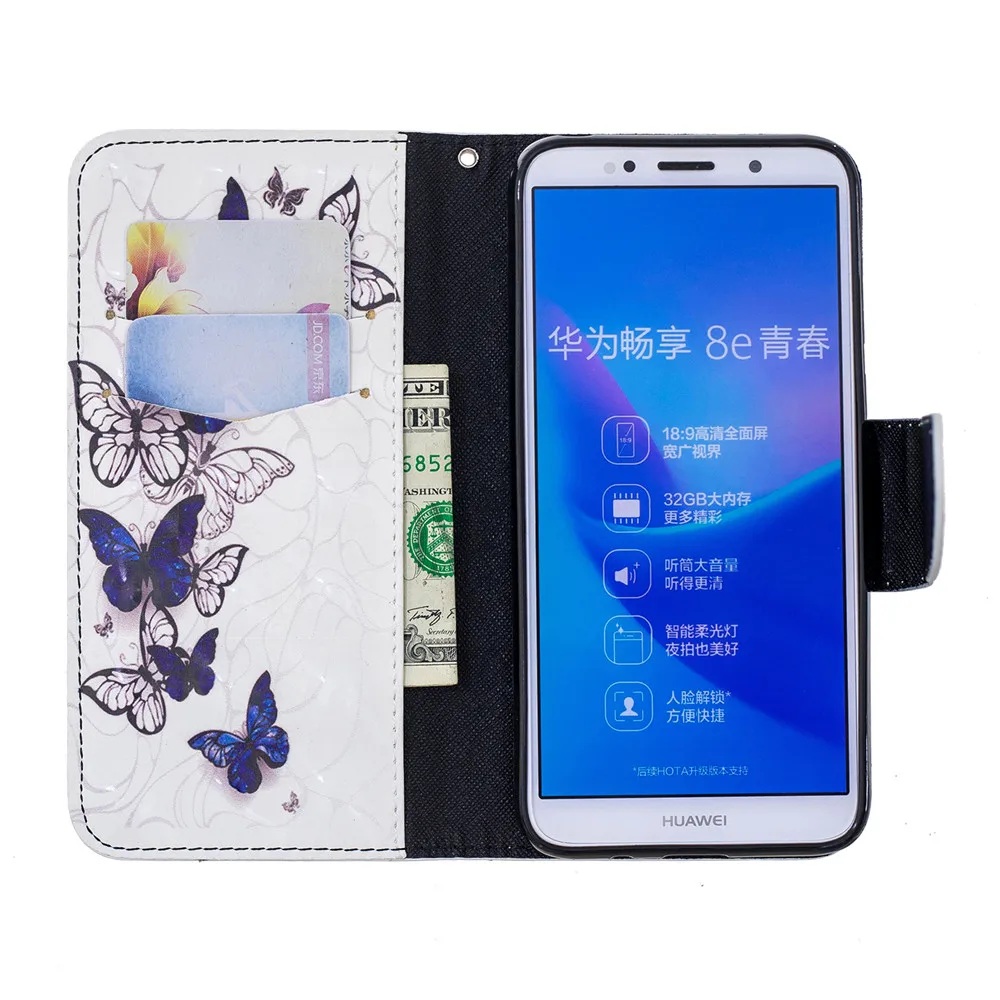 JFWEN 3D чехол-книжка для huawei Honor 7A DUA-L22, 5,45 дюймов, чехол, откидной кожаный кошелек, чехол для телефона s для huawei Y5, чехол
