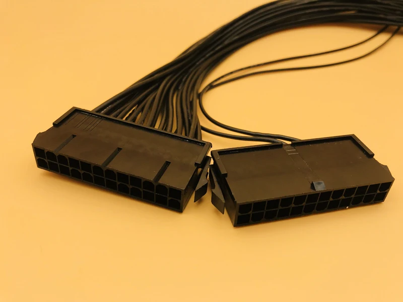 ATX 24 Pin майнинг 30 см двойной блок питания удлинительный кабель для фотокабеля
