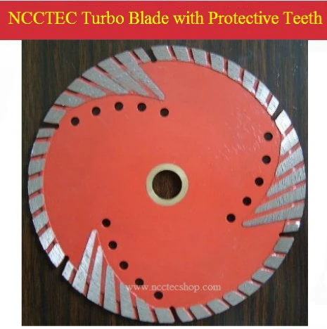 5'' NCCTEC Diamond turbo saw blade with teeth protect (5 pcs per package) | 125mm fine DRY granite marble cutting disk